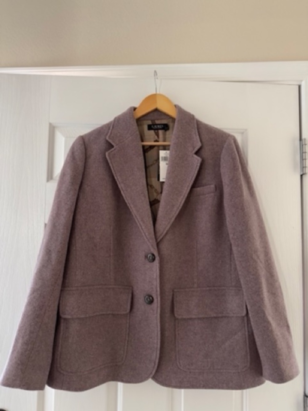 Lauren Ralph Lauren Women’s Plus Herringbone Tweed Blazer, NWT Size 16